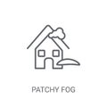 patchy fog icon. Trendy patchy fog logo concept on white backgro