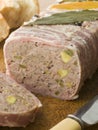 Pate Campagne on a Chopping Board with Royalty Free Stock Photo