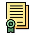 Patent files icon vector flat