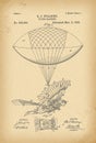 1889 Patent Flying machine Air ship history invention