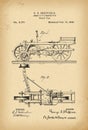 1881 Patent hand car railway trolley history invention