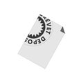 Patent icon. Flat grey pictogram symbol. Stock vector illustration isolated on white background Royalty Free Stock Photo