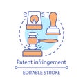 Patent infringement concept icon