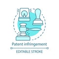 Patent infringement concept icon