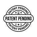 Patent Pending Badge, Rubber Stamp, Patented Pending Label, Pending Icon, Logo, Retro, Vintage, With Tick Mark And Check Mark