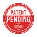 Patent Pending Badge, Rubber Stamp, Patented Pending Label, Pending Icon, Logo, Retro, Vintage, With Tick Mark And Check Mark