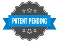 patent pending label. patent pending isolated seal. sticker. sign