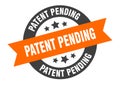 patent pending sign. round ribbon sticker. isolated tag Royalty Free Stock Photo