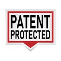 patent protected 3d square isolated speech bubble