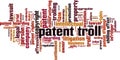 Patent troll word cloud