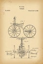 1869 Patent Velocipede Bicycle history invention