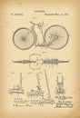 1890 Patent Velocipede Bicycle history invention