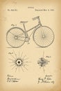 1890 Patent Velocipede Bicycle history invention