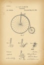 1885 Patent Velocipede Bicycle history invention