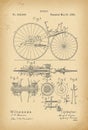 1882 Patent Velocipede Bicycle history invention