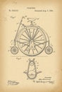 1894 Patent Velocipede Bicycle history invention