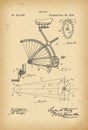 1894 Patent Velocipede Bicycle history invention