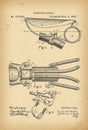 1887 Patent Velocipede Saddle Bicycle archival history invention Royalty Free Stock Photo