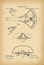 1885 Patent Velocipede Saddle Bicycle archival history invention Royalty Free Stock Photo