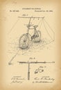 1894 Patent Velocipede tent Bicycle history invention