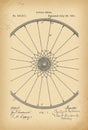 1891 Patent Velocipede wheel Bicycle archival history invention