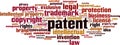 Patent word cloud Royalty Free Stock Photo