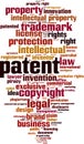 Patent word cloud Royalty Free Stock Photo