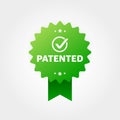 Patented, great design for any purposes. Vector flat stamp and sign. Vector illustration Royalty Free Stock Photo