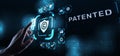 Patented Patent Copyright Law Business technology concept