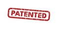 Patented red grunge stamp - vector illustration Royalty Free Stock Photo