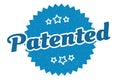 patented sign. patented vintage retro label. Royalty Free Stock Photo