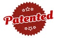 patented sign. patented vintage retro label. Royalty Free Stock Photo