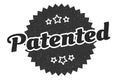 patented sign. patented vintage retro label. Royalty Free Stock Photo