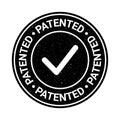 Patented Stamp, Patented Badge, Rubber Stamp, Patent Approved Label, Certified Icon, Logo, Retro, Vintage, Patent Applied Icon,