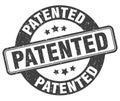patented stamp. patented label. round grunge sign