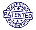Patented Stamp Showing Registered Patent Or Trademark Royalty Free Stock Photo
