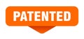 patented sticker. patented sign on transparent background Royalty Free Stock Photo