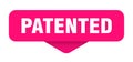 patented sticker. patented sign on transparent background Royalty Free Stock Photo