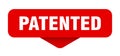 patented sticker. patented sign on transparent background Royalty Free Stock Photo