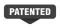 patented sticker. patented sign on transparent background Royalty Free Stock Photo