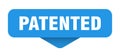 patented sticker. patented sign on transparent background Royalty Free Stock Photo