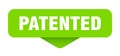 patented sticker. patented sign on transparent background Royalty Free Stock Photo