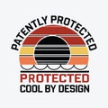 Patently Protected: Cool by Design Graphic Tee Royalty Free Stock Photo
