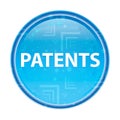 Patents floral blue round button Royalty Free Stock Photo