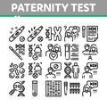 Paternity Test Dna Collection Icons Set Vector Royalty Free Stock Photo