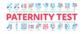 Paternity Test Dna Minimal Infographic Banner Vector Royalty Free Stock Photo