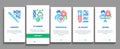 Paternity Test Dna Onboarding Elements Icons Set Vector