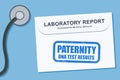 Paternity testing - DNA genetic test results Royalty Free Stock Photo