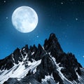 Paternkofel in night Royalty Free Stock Photo