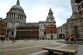 Paternoster Square, an urban development next to St Paul`s Cathedral in the City of London. Royalty Free Stock Photo